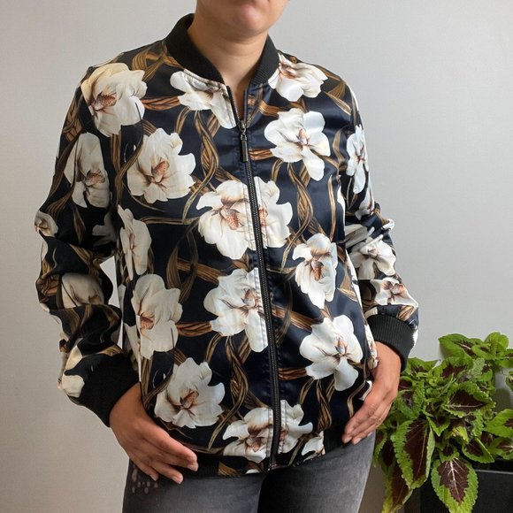 Kaffe Floral Bomber Jacket -M- - Picture 6 of 10